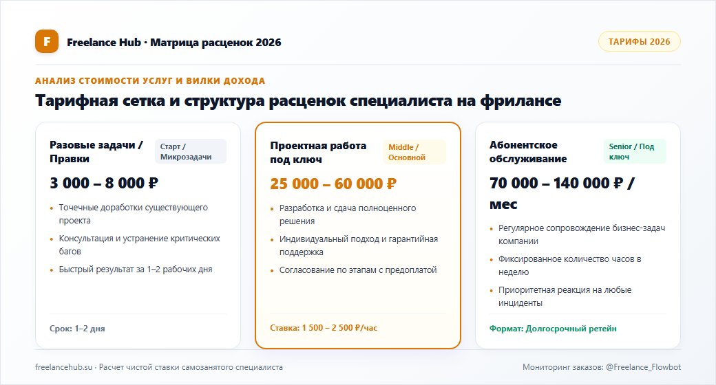 Тарифная сетка и расценки на услуги: где директологу искать клиентов — вилка дохода